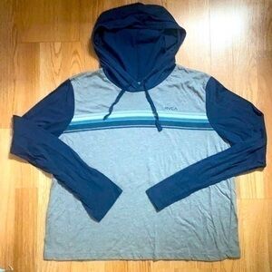 RVCA || Like-New Lightweight Pullover Hoodie {Blues and Greys}